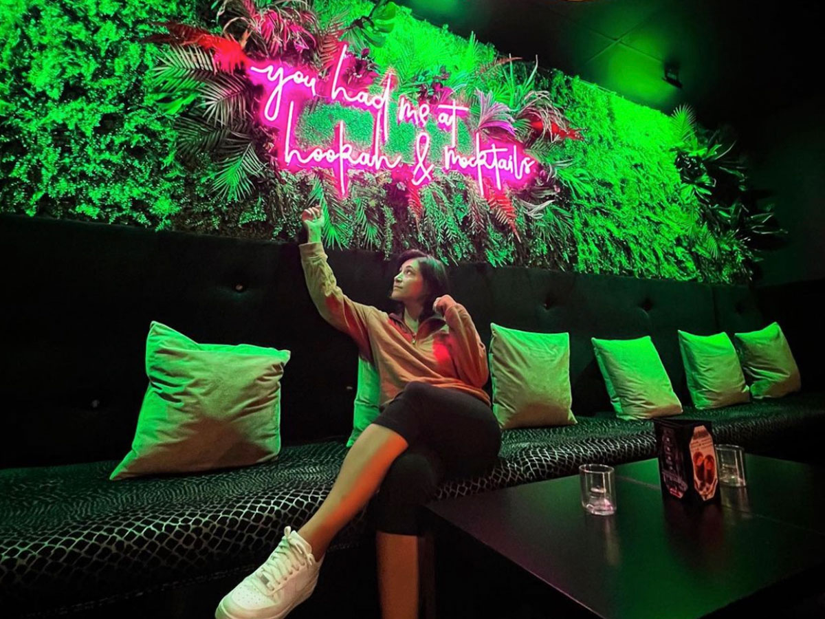 Luxury hookah lounge interior at Maya Hookah Lounge Edison NJ