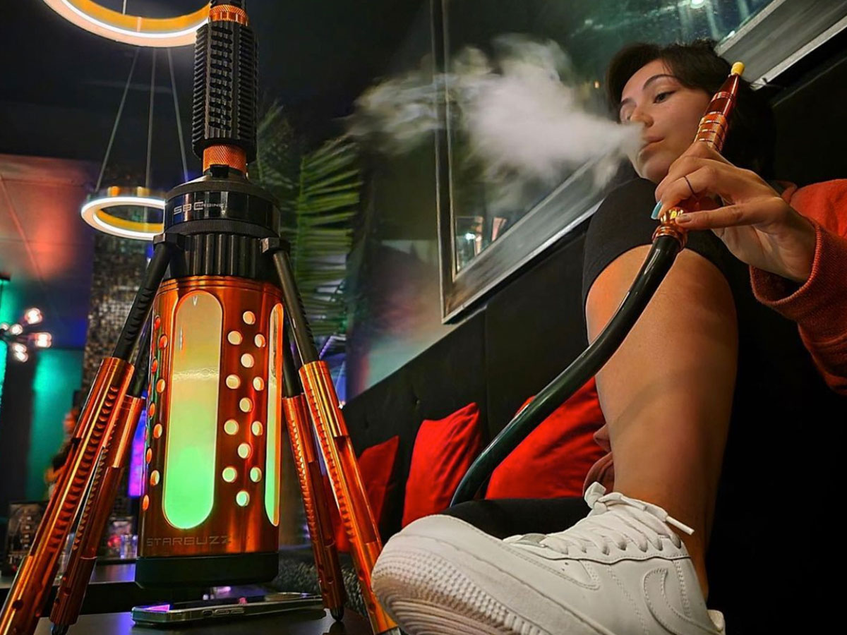 Signature mocktail presentation at Maya Hookah Lounge Edison NJ